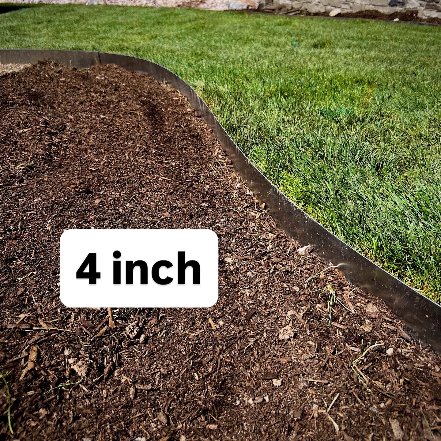 Showcase steel edging - 4 inch metal edging
